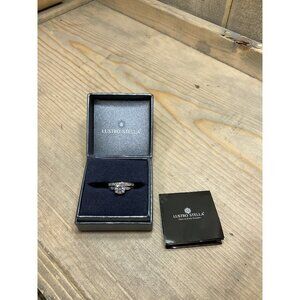 SZ 7 Lustro Stella Sterling Silver Bridal Set Rings 925  Large Stone